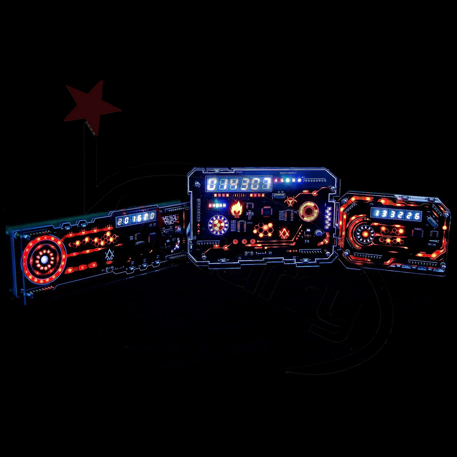 Киберпанк RGB Светодиодные Настольные Часы DIY Ручной Работы Песочные Для Создания