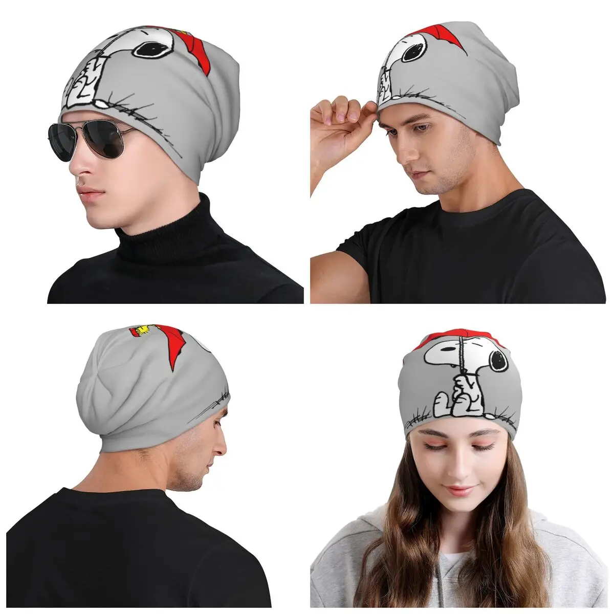 Пользовательские S-Snoopys зонтик для собак Skullies шапочки шапки унисекс зимняя теплая