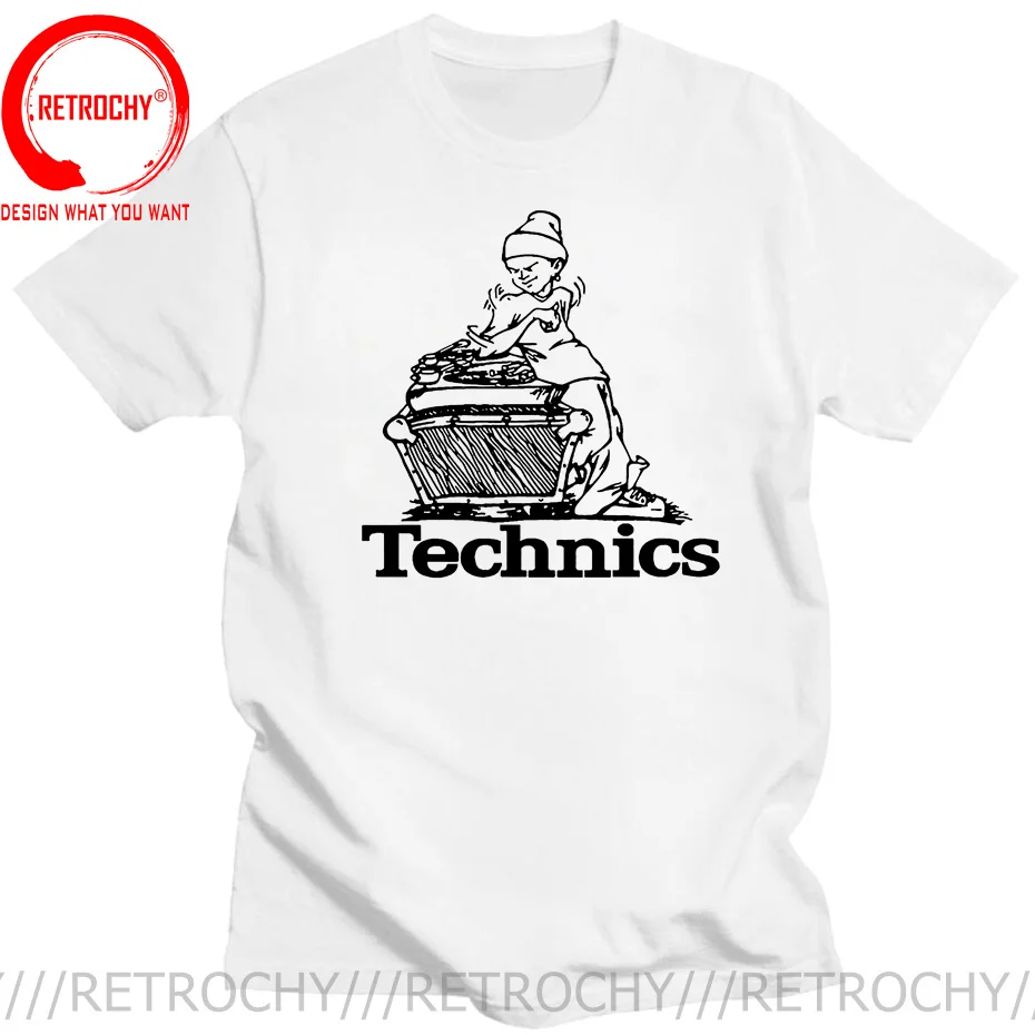 Фото Футболка Technics Teach Them Well, классическая футболка для диджеев, мужская футболка для б-боев, одежда для диджеев, футболка с изображением проигрывателей, хип-хоп, повседневная футболка №1