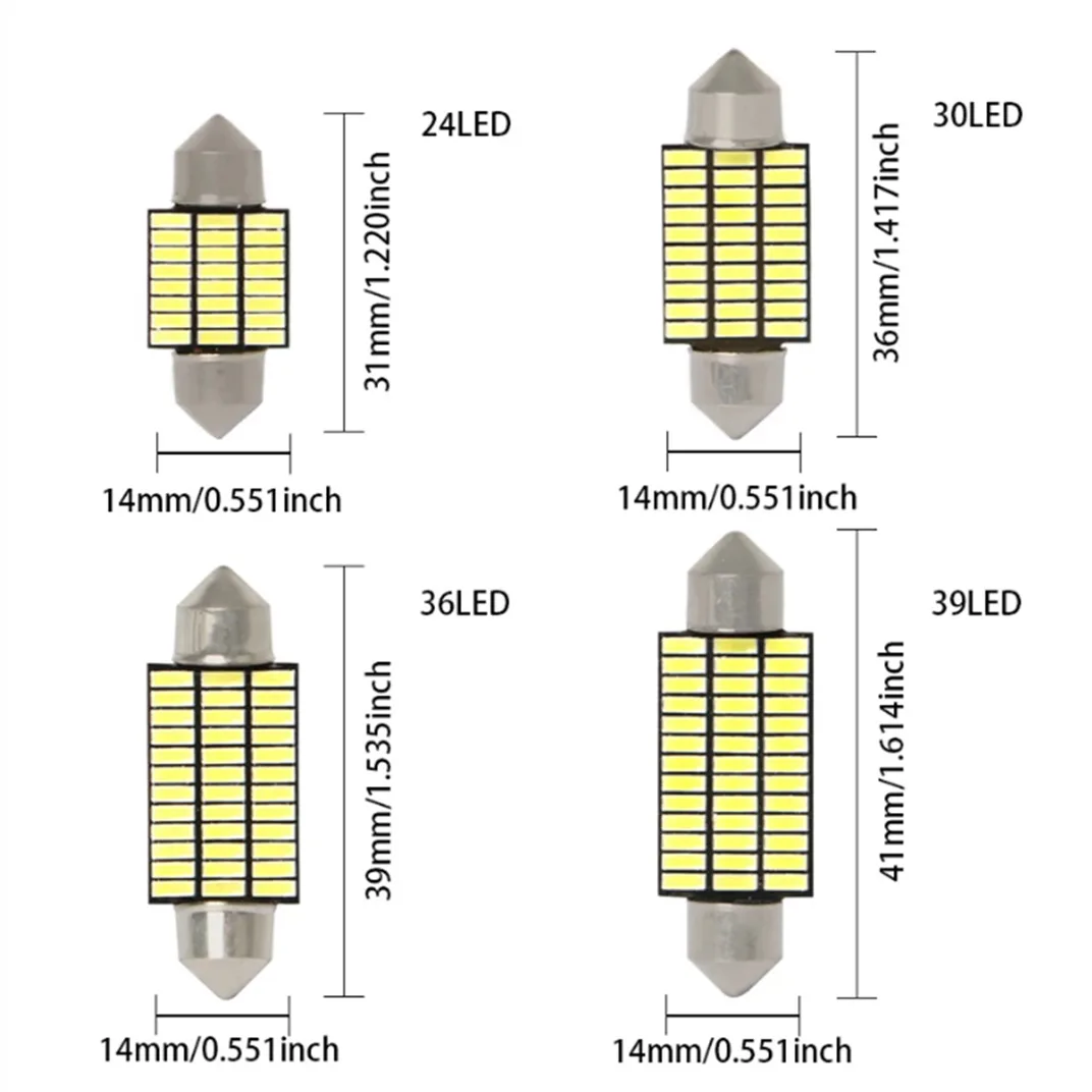 Фестон 31 мм 36 39 41 Высококачественная суперъяркая лампочка для номерного знака