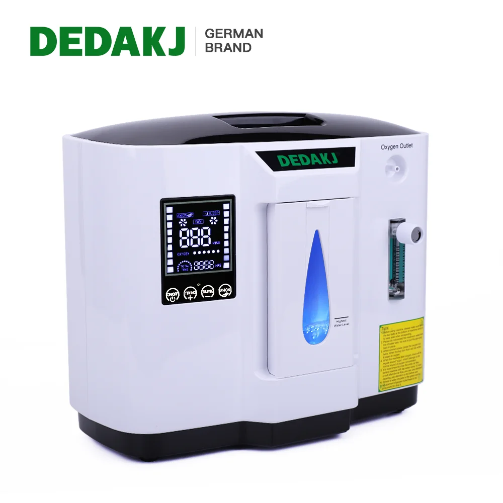 

Портативный кислородный концентратор DEDAKJ DE-1A, английская версия, 110 В, 1-7 л, регулируемый бытовой генератор кислорода с низким уровнем шума