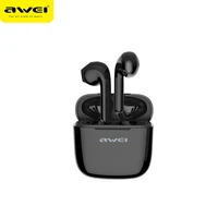 awei t26 earphone tws bluetooth 5 0 headphones 3d hifi stereo sound earphone wireless earbuds touch control music earphone