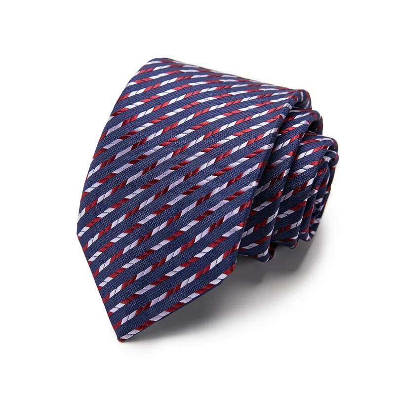 

Fashion Classic Striped Plaid Geometric Jacquard Polyester 7.5CM Man‘s Tie Business Casual Daily Necktie Accessories Gift