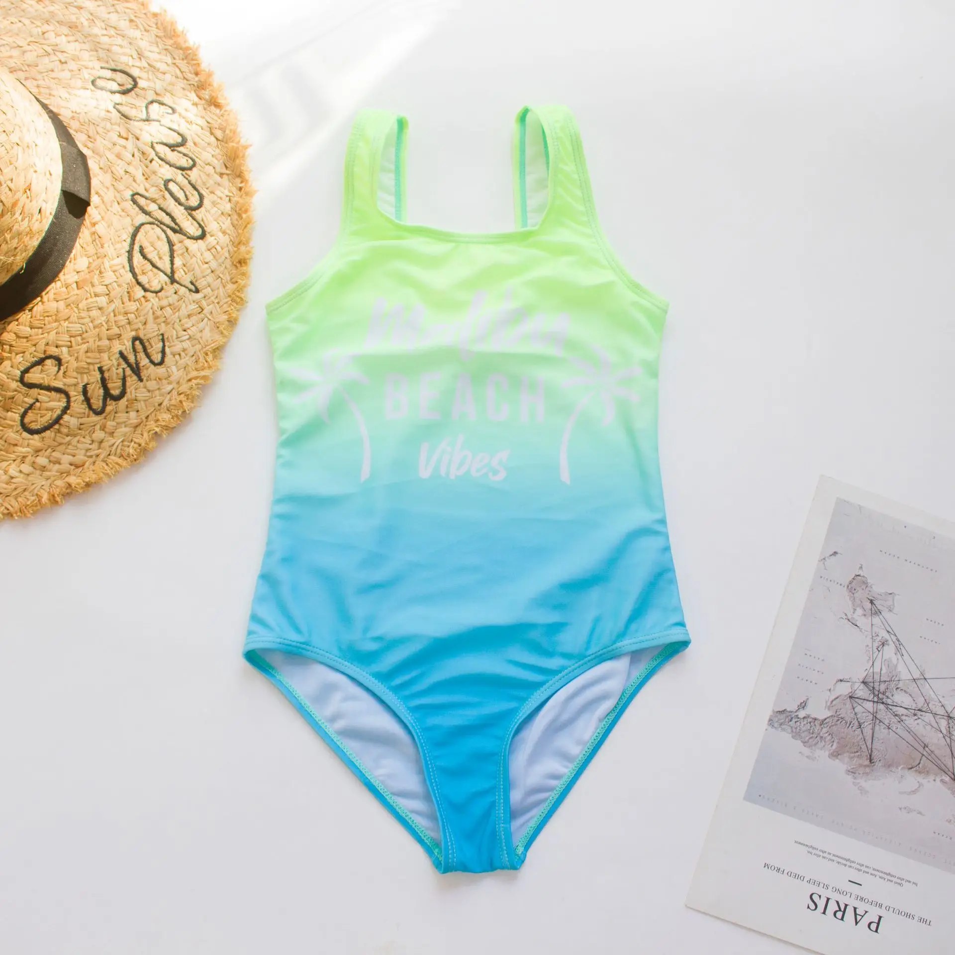 

Kids Bathing Suits Girls One Piece Swim Suit printing letter Children Swimwear For Girls Infant Swimsuit Child Summer Bikini