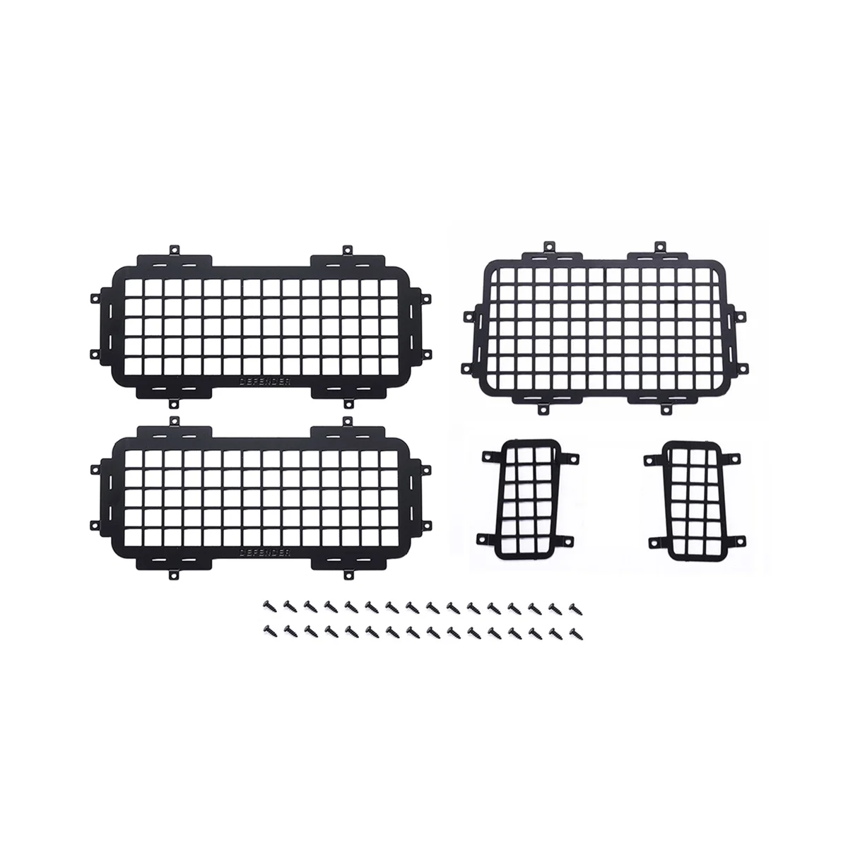 

Стальная Задняя и боковая металлическая стереоскопическая сетчатая защитная сетка на окно для MN D90 MN98 MN99S 1/12 обновленные детали для радиоуправляемого автомобиля