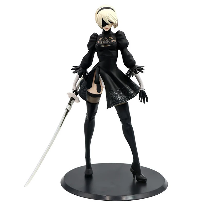 

27cm NieR Automata YoRHa No. 2 Type B 2B Fighting Action Figure PVC Toys Collection Doll Anime Cartoon Model For Christmas Gift