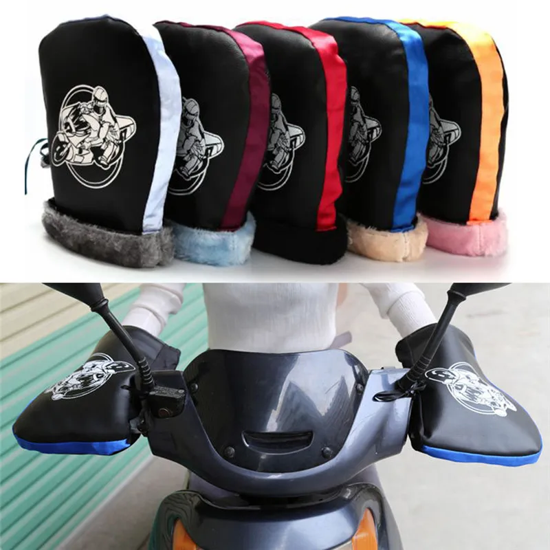 

2pcs=1pair Waterproof Motorcycle Motor Handlebar Snowmobile Winter Hand Warm Covers Gloves Unisex
