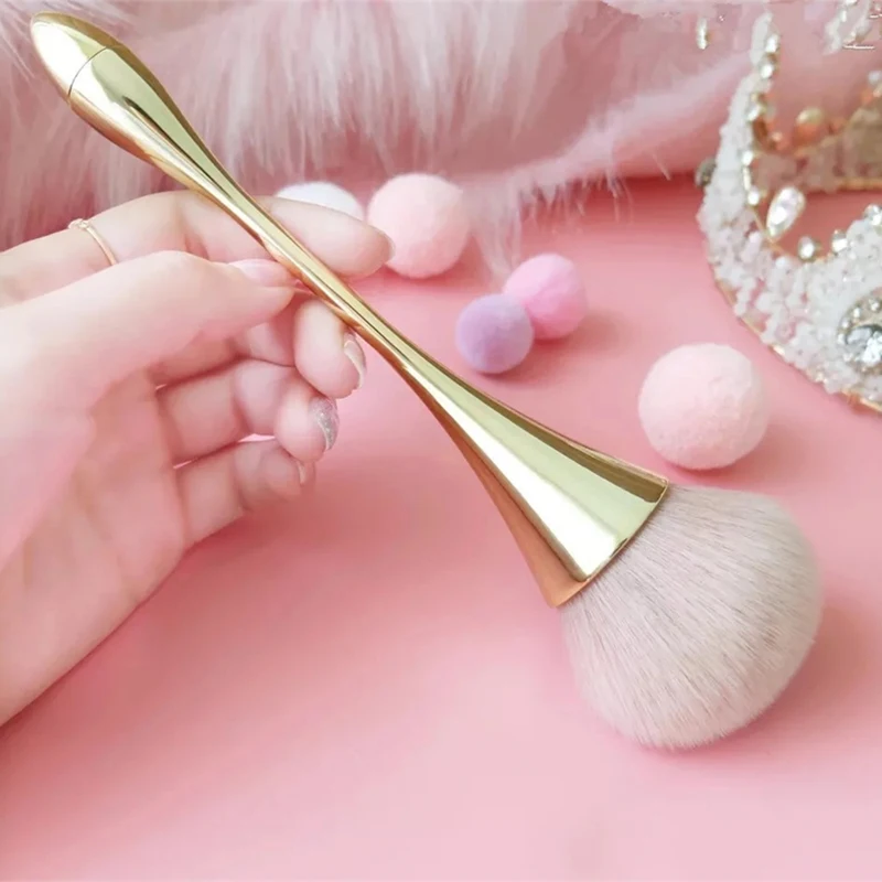 

Rose Gold Powder Blush Soft Brush Highlighter Loose Powder Large Foundation General Concealer Makeup Brush Face Cosmetic Tools