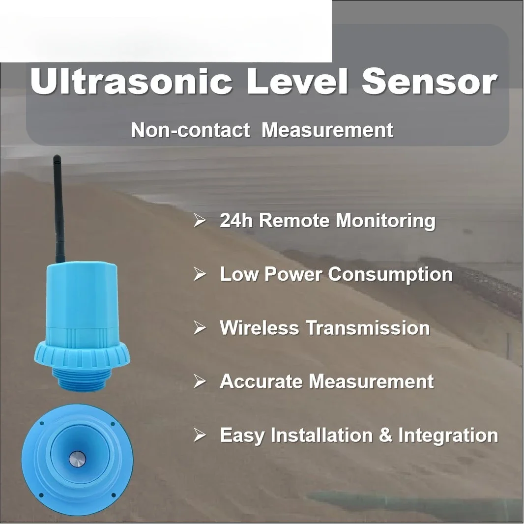 Беспроводной ультразвуковой датчик уровня воды NB IoT LoRaWAN Sigfox для удаленного