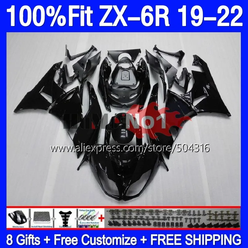 

Инъекция для KAWASAKI NINJA ZX-6R ZX 6R 636 ZX636 177MC.1 ZX6R 19 20 21 600CC 2019 2020 2021 2022 глянцевый черный обтекатель
