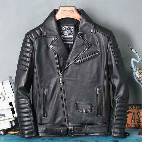 

Genuine Cow Motorcycle Leather Jacket Men Short Real Leather Coat Plus Size 5xl Spring Autumn Mens Clothing 2023 Hommes Veste