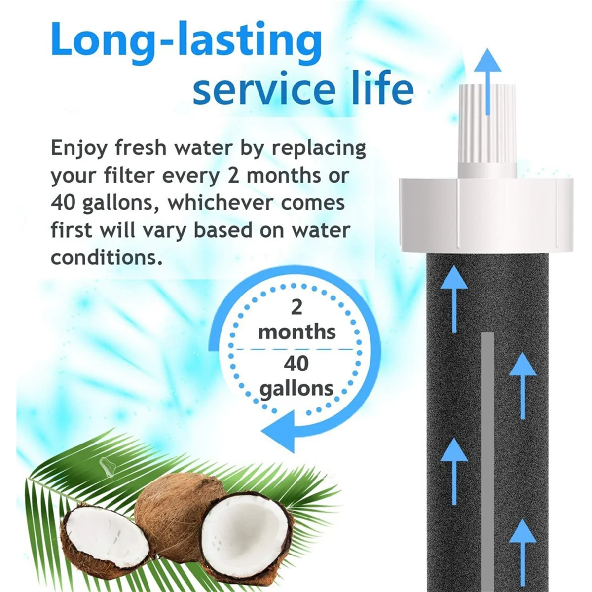 Сменный фильтр для бутылки с водой BB06 фильтра жесткой стороны (20 упаковок)