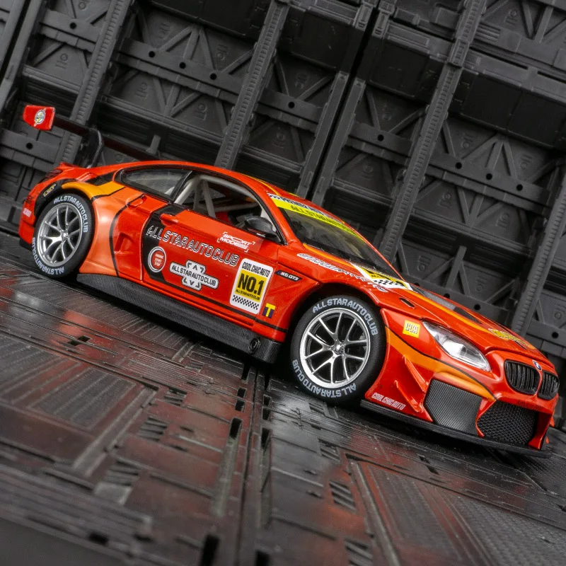 1:24 гоночный автомобиль BMW M6 GT3 высокая имитация литья под давлением модель