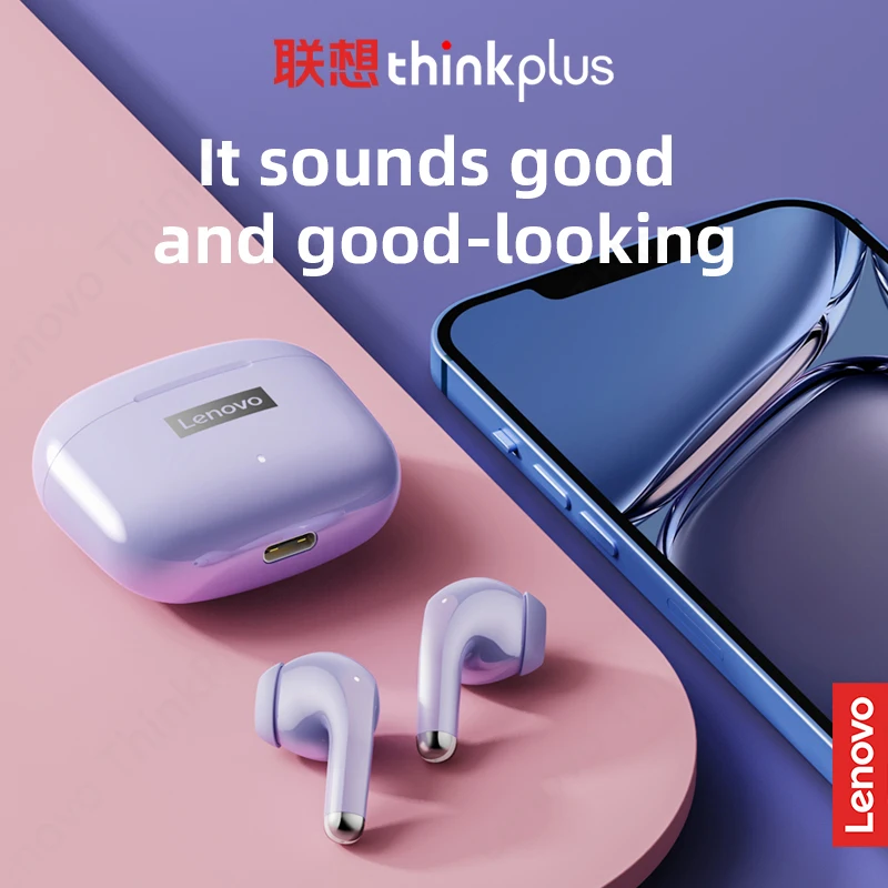 5pcs Lenovo LP40 Pro 100% Original lp40pro TWS Earphones Wireless Bluetooth 5.1 Sport Noise Reduction Headphones Touch Control