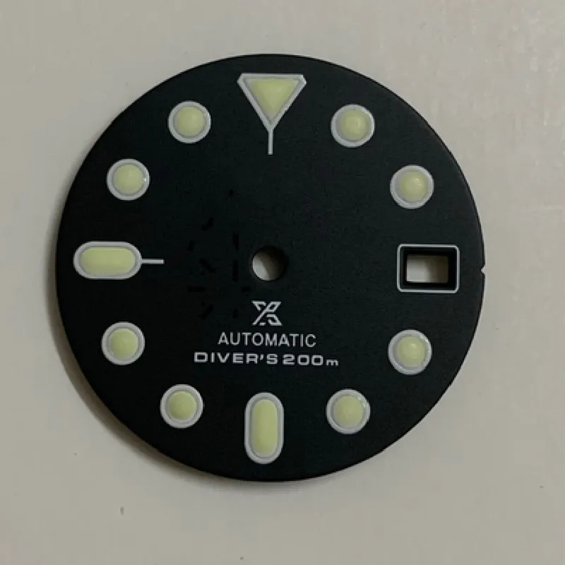 Watch accessories dial black wave retro nail C3 green luminous SKX007/009 turtle men's watch modification for NH35/36 movement