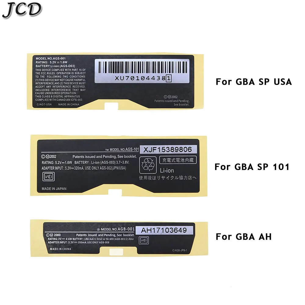 

JCD 1pcs New Lables Stickers Replacement for Gameboy Advance/ SP/ Color for GBA/ GBA SP/ GBC/GBP Game Console
