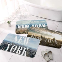 new york city bathroom mat anti slip absorb water long strip cushion bedroon mat welcome doormat
