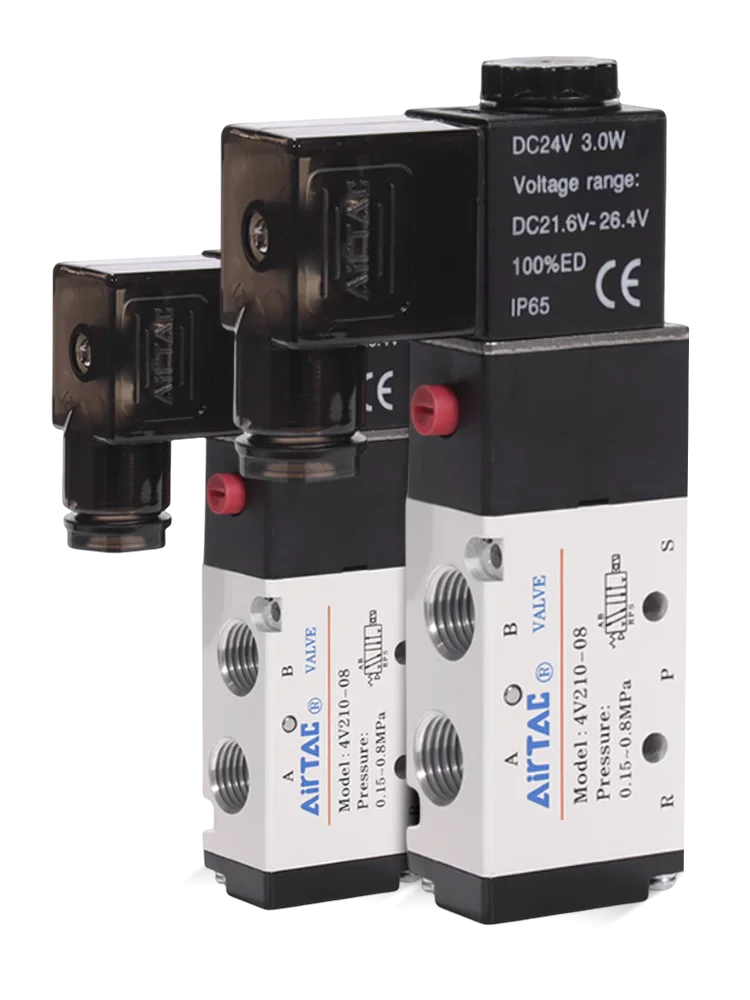 AirTac подлинный двухпозиционный пятиходовой электромагнитный клапан 4V210-08 4V220-08