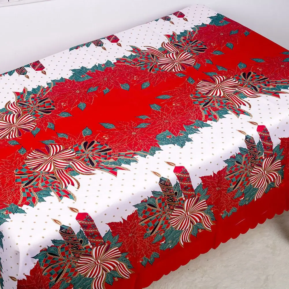 

Christmas Tablecloth Decoration Living Room Kitchen Dining Table Tablecloth Rectangular Oilproof Coffee Table Mat Table Cloth