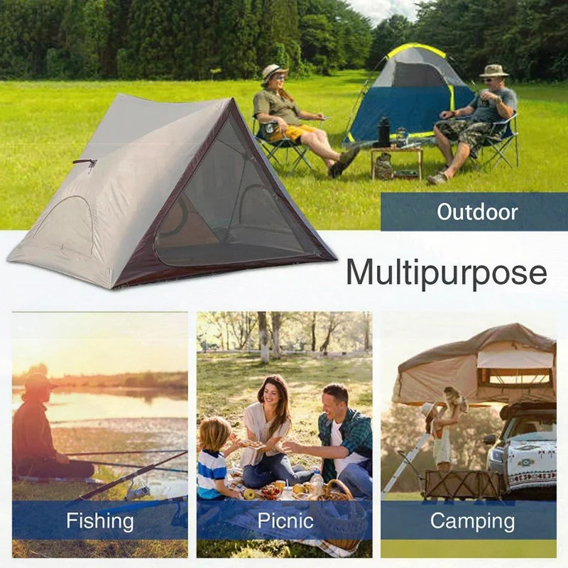 Палатка туристическая треугольная автоматическая с защитой от УФ-лучей и