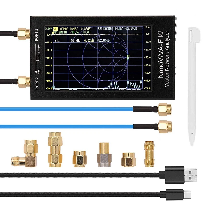 

Векторный анализатор сети Nanovna-F V2, 50 кгц-3 ГГц, анализатор антенны, тестер сетевого кабеля, 4,3 дюйма, веб-инструменты