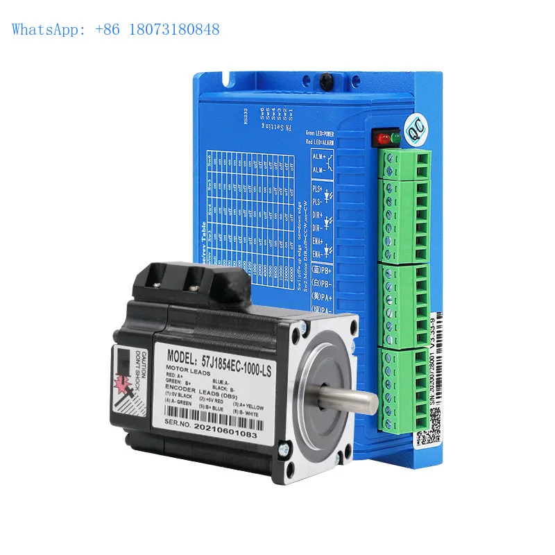57J1854EC-1000-LS+2HSS57 2-фазный шаговый серводвигатель и драйвер nema 23 система замкнутого