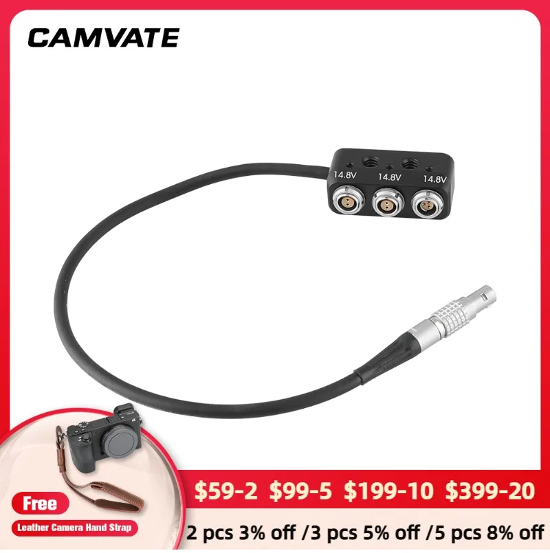 

CAMVATE 1 To 3 Power Splitter (0B 2pin) Converts 1 Male 0B 2pin To 2 Female 0B 2pin Adapter 1 Female RS 3pin Adapter For Teradek