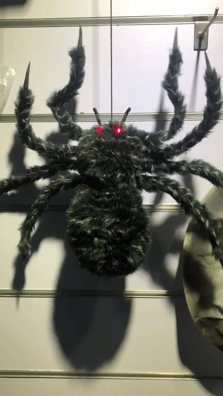 

Halloween Decoration Spider Cotton Thread Spider Web Props Party Props Decor Haunted eyes with light and feet can move
