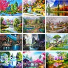 Алмазная живопись JIEME, деревенский пейзаж, полностью круглая Алмазная вышивка стразы, Алмазная мозаика, вышивка крестиком, домашний декор