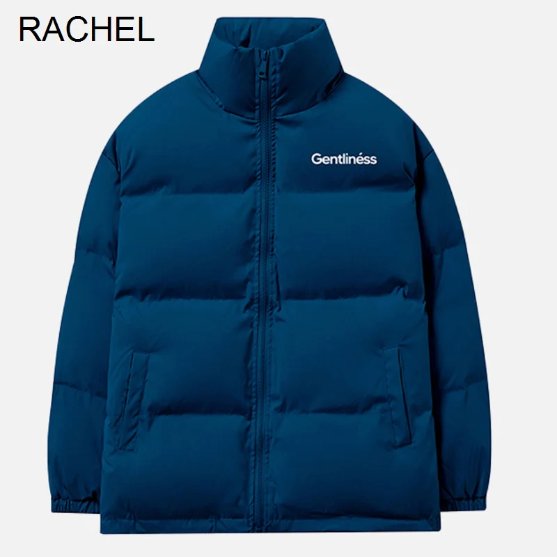 

Пуховик женский зимний с воротником-стойкой и хлопковой подкладкой