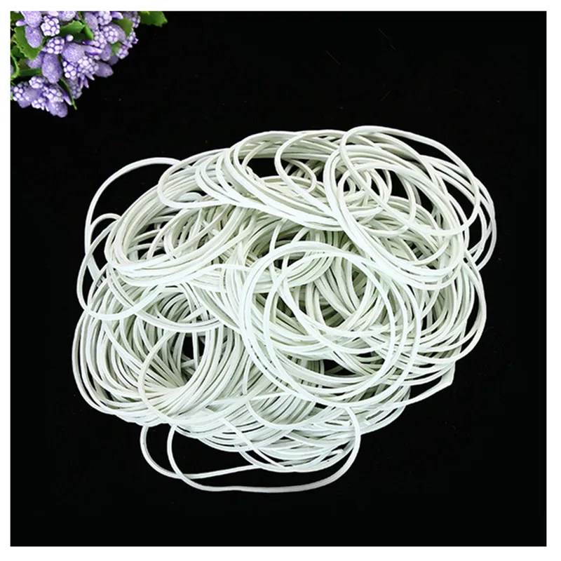 

200Pcs/Bag White 50mm Rubber Band Rubber Elastic Bands Stationery Holder Packing Office Small Accessories