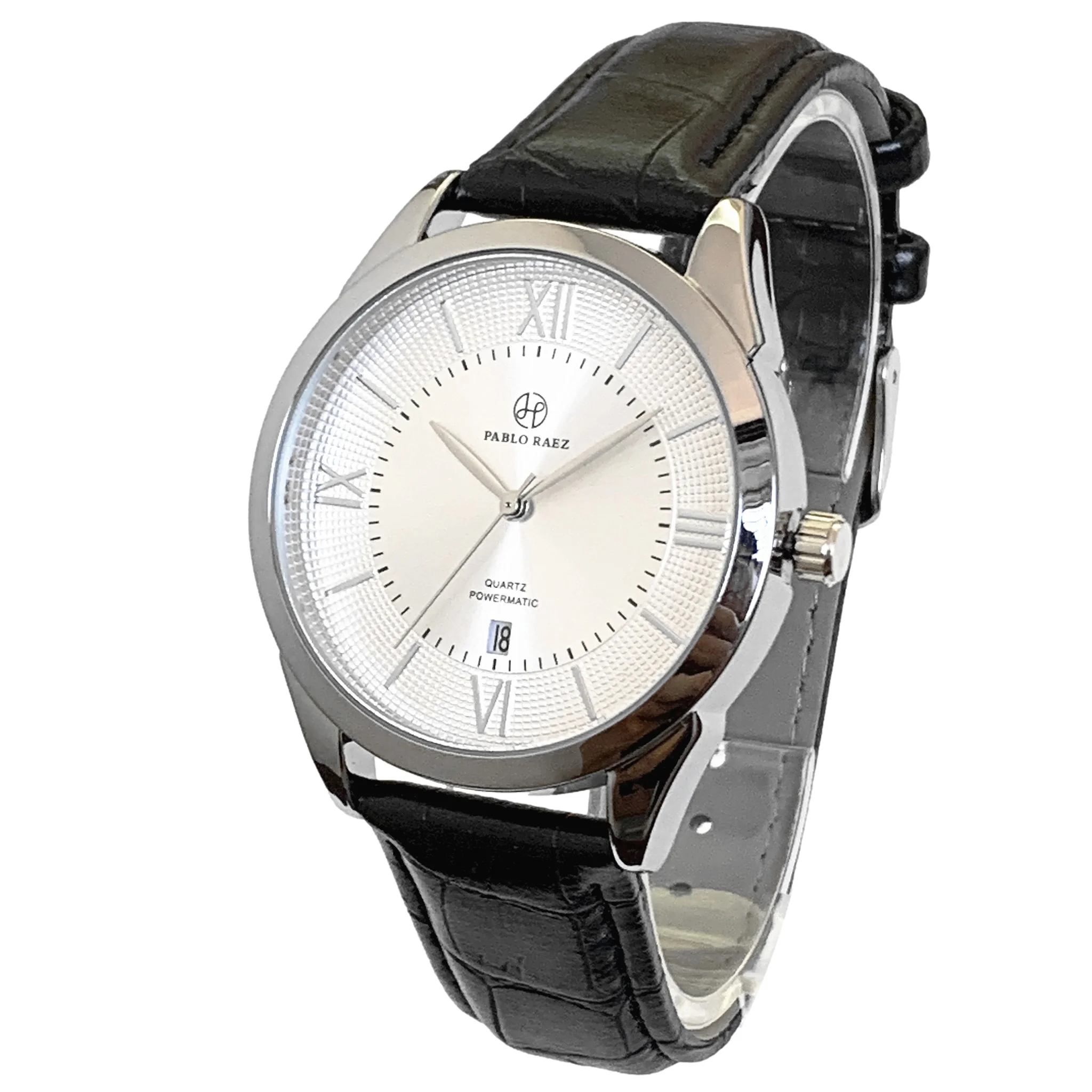 

PABLO RAEZ Fashion Men Watch Stainless Steel Top Selling Luxury Brand Waterproof Date Leather Wristwatch Male Sport Quartz Clock