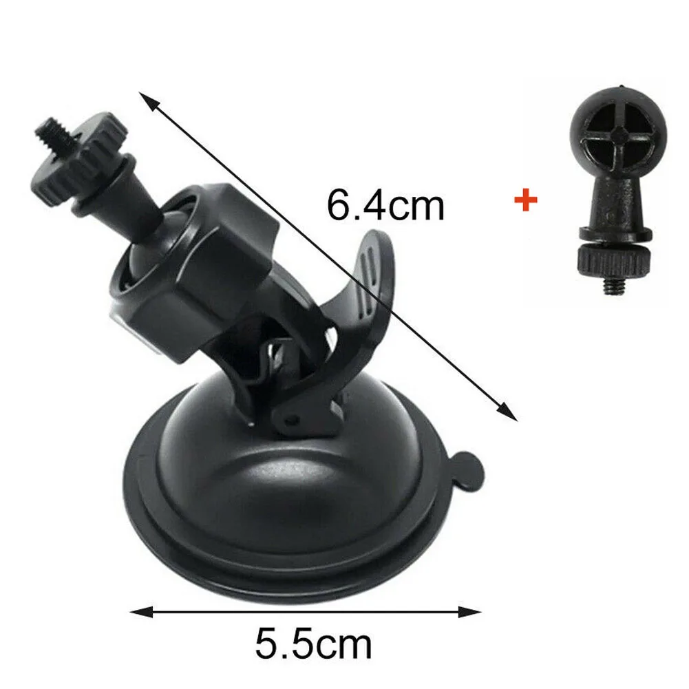 

Suction Cup Mount Dvr Bracket Universal Rotary Ball With 2 Connectors Car Mounted Dash Cam Holder Dvr Mount Base