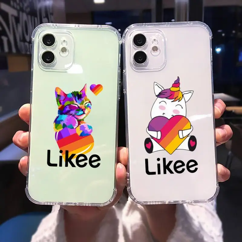 

Likee Cat Bear Love Heart Art Phone Case for IPhone 11 12 13 Pro Max Mini X XR XS 6 7 8 Plus SE 2020 Transparent Silicone Cover