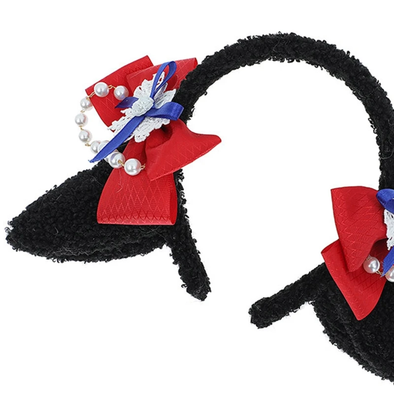 

Cartoon Sheep Ear Shaped Hair Hoop Cute Washing Face Hair Holder Halloween Party Costume Headwear for Children Women DXAA