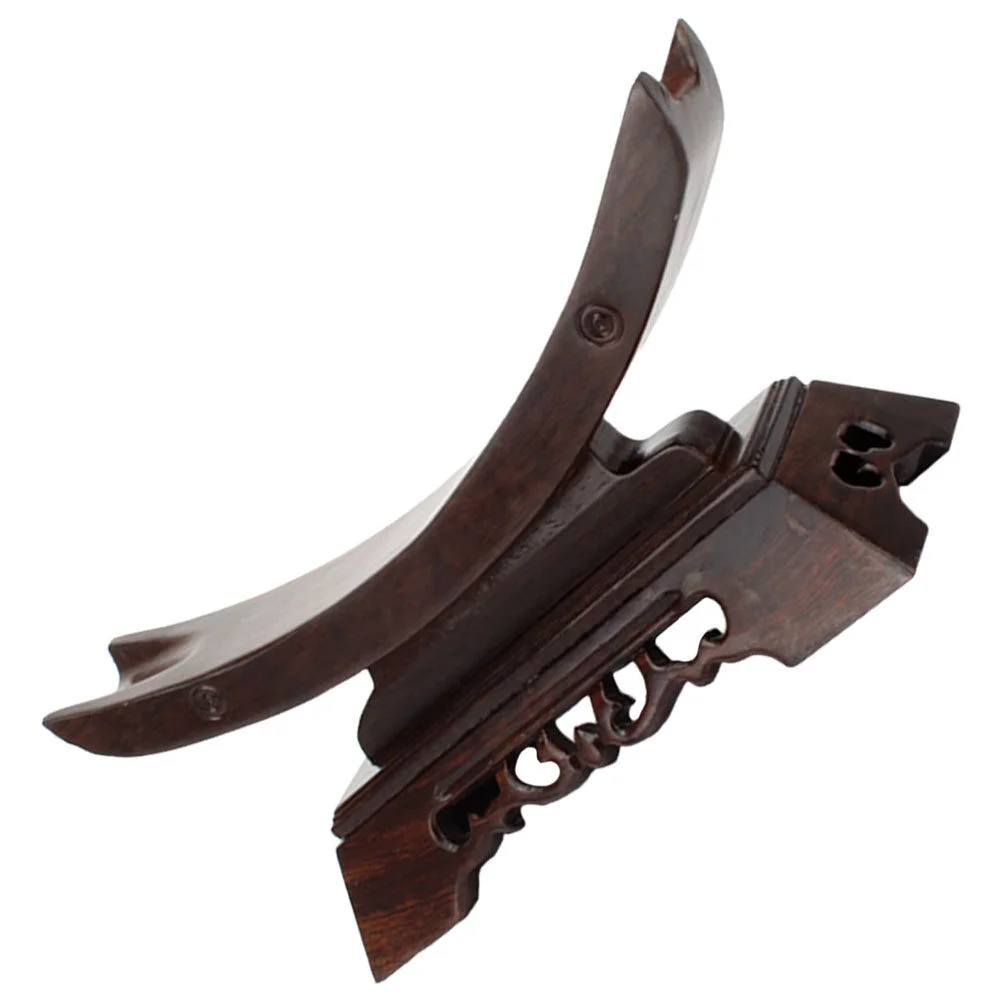

Wood Carving Sword Ornament Home Supply Decorative Holder Household Display Tabletop Stand Rack Wooden Accessory