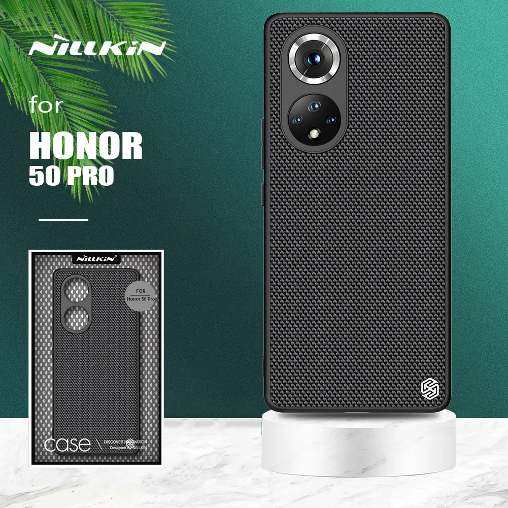 

for Huawei Honor 50 Pro Case Nillkin 3D Textured Nylon Business Soft Edge Slim Back Cover Phone Case for Honor 50 SE 50 Pro Case