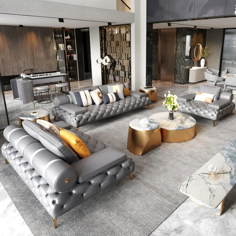 Итальянские диваны из натуральной кожи секционные современные роскошные