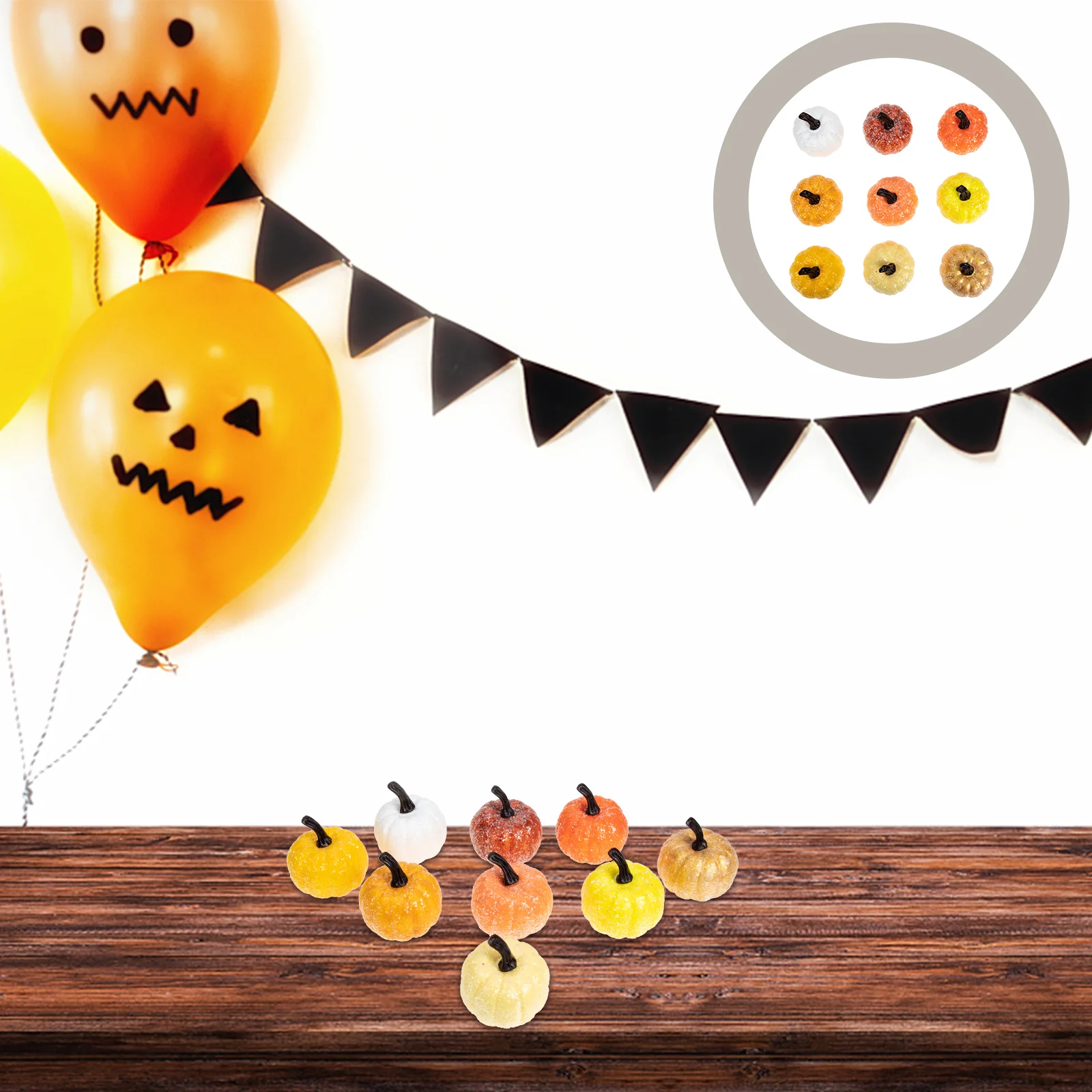

9Pcs Lifelike Pumpkin Ornaments Thanksgiving Party Pumpkin Decor Props