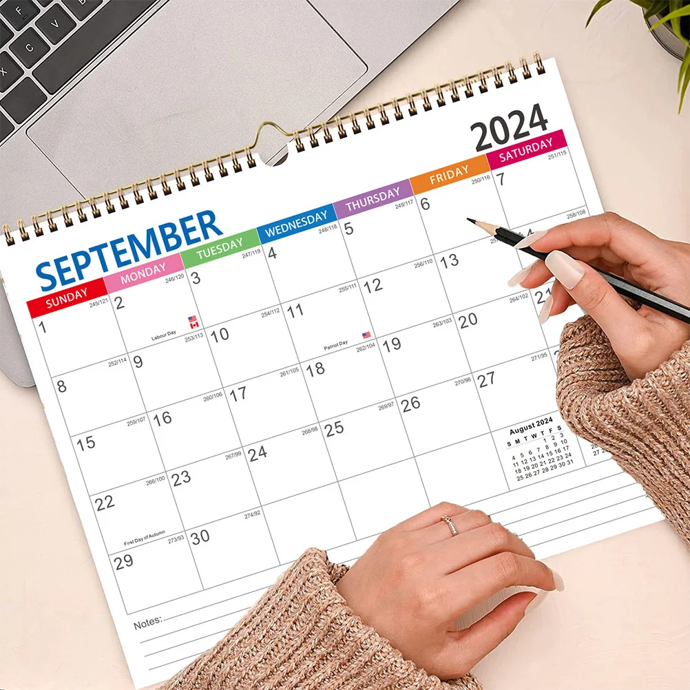 

Настольные календари 2024-2025 ежемесячная прочная стенка для встреч в европейском и американском стиле подвесная бумага для домашнего ежедневного использования для домашнего свидания
