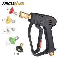 jungleflash 4000psi m22 14 high pressure cleaning water gun with 5 quick connect for karcher nilfisk car cleaning hose connector
