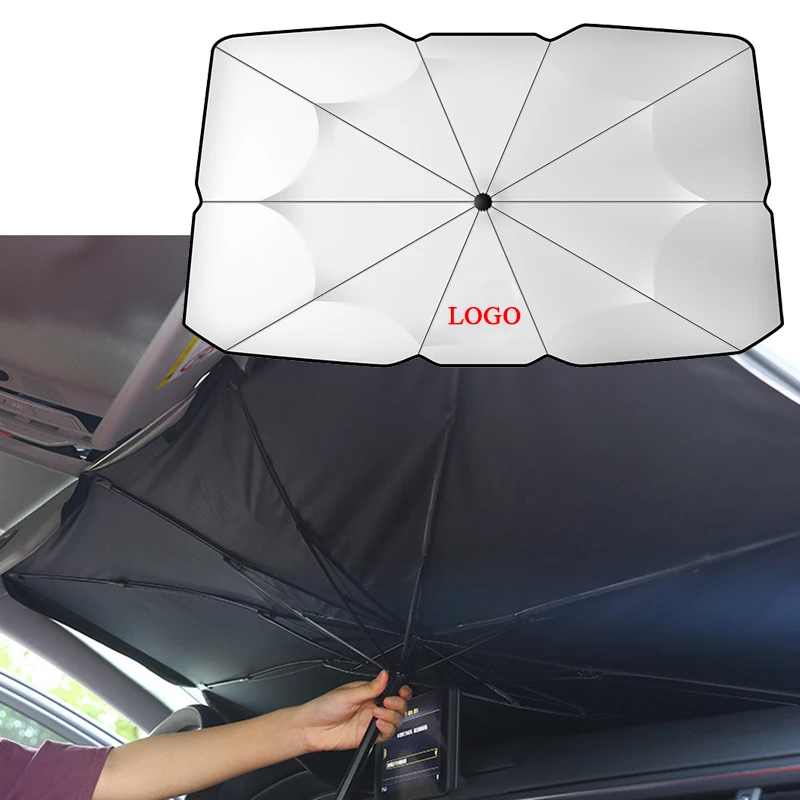 

Car Sun Shade Protector Parasol Auto Front Window Sunshade Covers Car Sun Protector Interior Windshield Protection with car logo