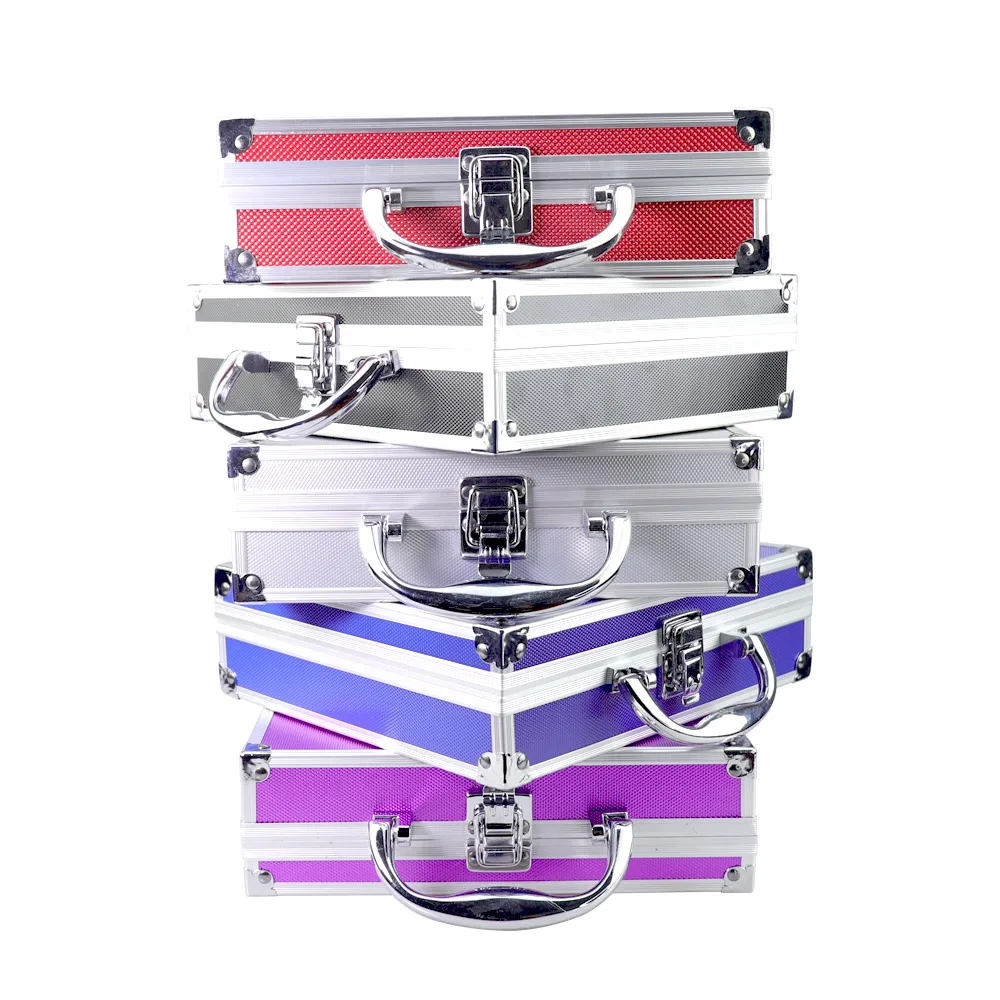 

Portable Suitcase Aluminum Toolbox Shockproof Instrument Container Box Sponge Hardware Storage Dental Magnifying Glass Storage