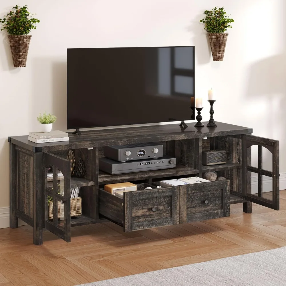 

Furniture 60 Inches Tv Stand Living Room Furniture Farmhouse TV Stand for TVs Up to 65'' Free Shipping Television Stands Cabinet