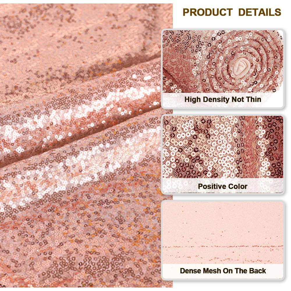 Блестящая розовая настольная дорожка с блестками 30x180 см украшение для