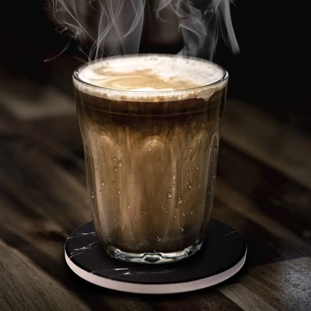 Подставки для напитков набор керамических подставок с металлической подставкой