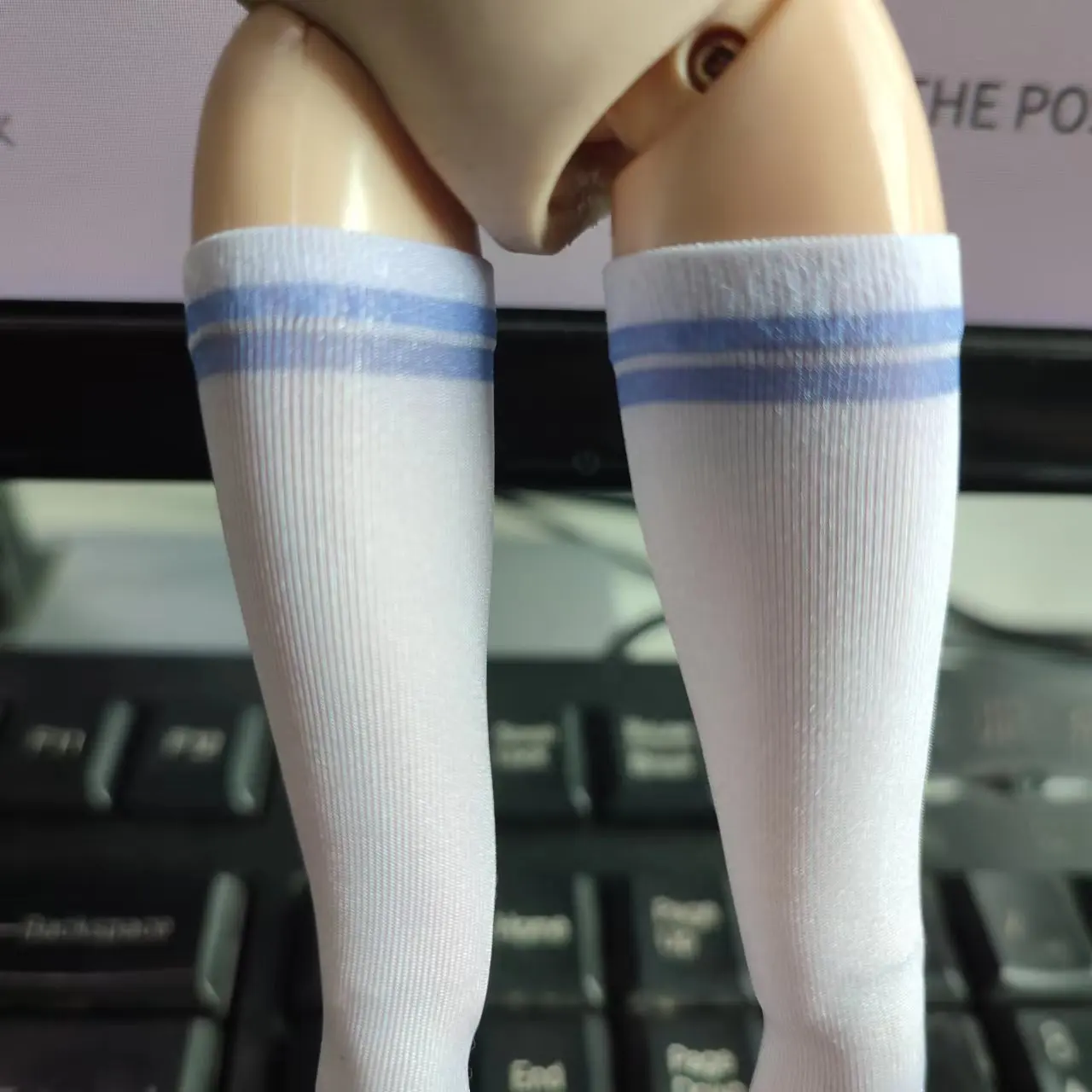 Фото CC03 1 пара аксессуаров для кукол 1/6 для кукол 1/3 1/4 1/6 BJD SD DD, модные полосатые носки, длинные чулки в магазине №2