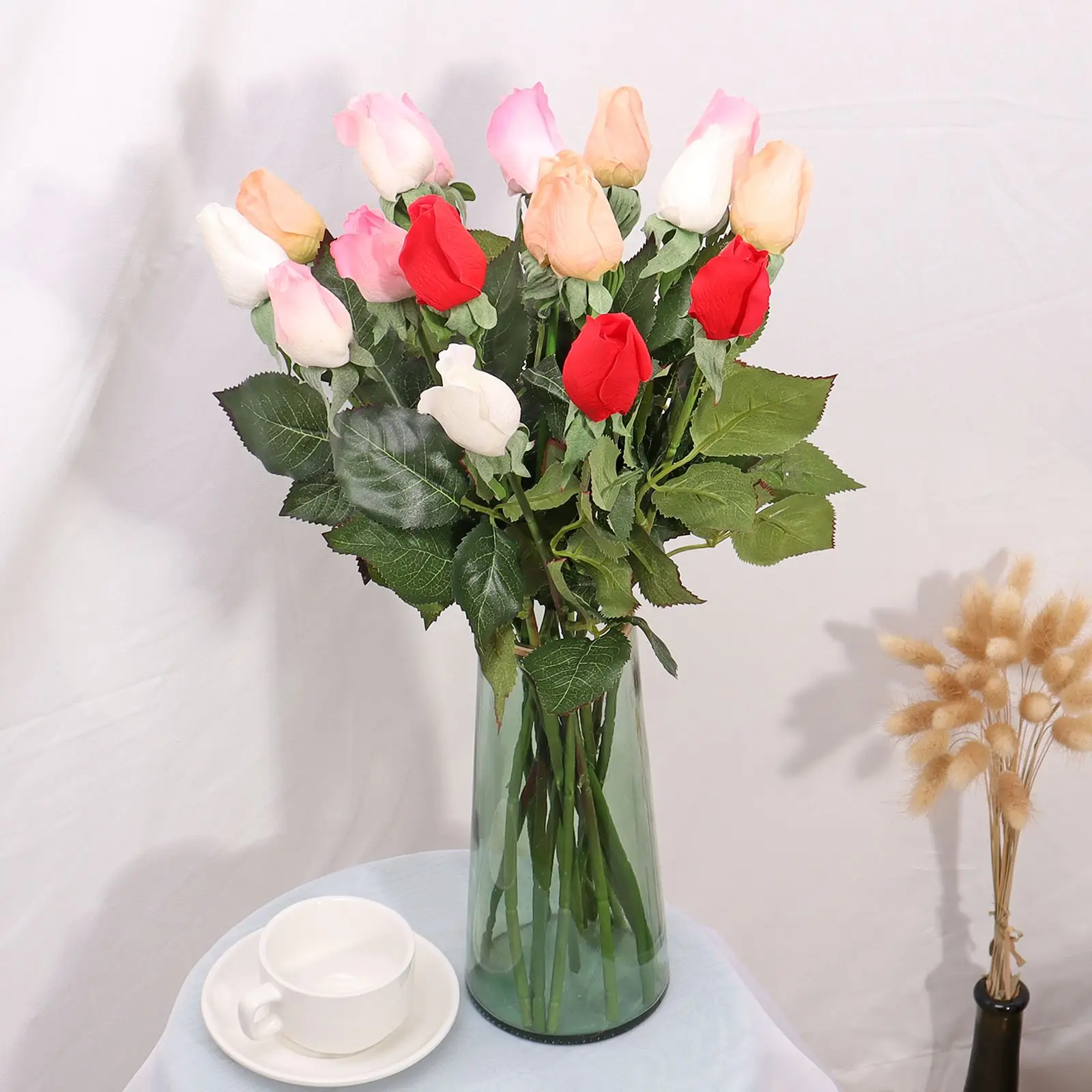 

1/3 шт., искусственные розы, искусственные растения, красивый Шелковый цветок, букет невесты «сделай сам», уличная свадебная композиция для с...