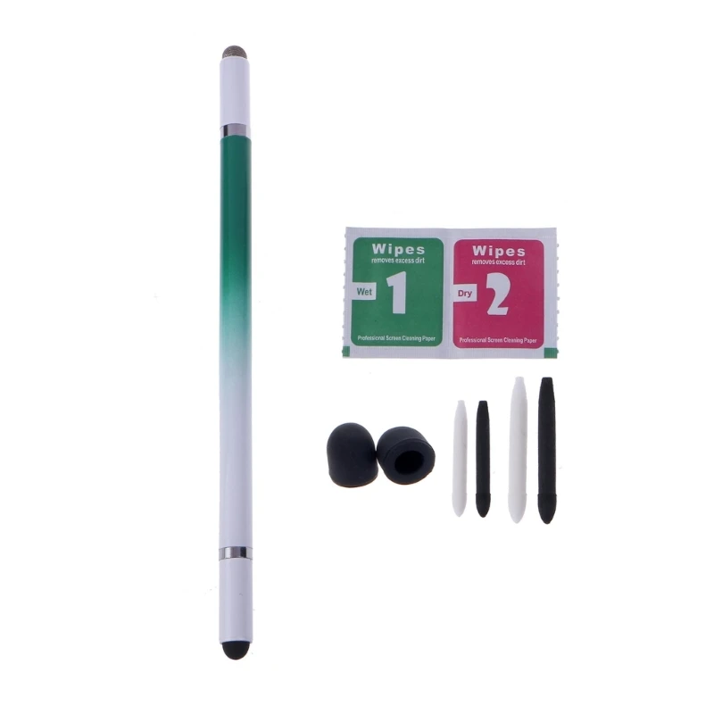 

Волокно/ткань/силикон/диск емкостный стилус 4-в-1 универсальный для сенсорного экрана перо для всех планшетов сотовых телефонов