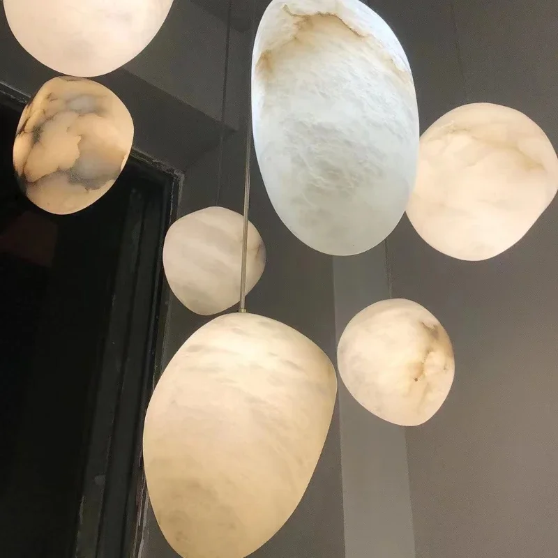 Подвесной светильник из мрамора и латуни NoEnName_Null